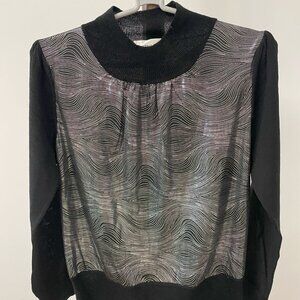 Shinny black wool sweater